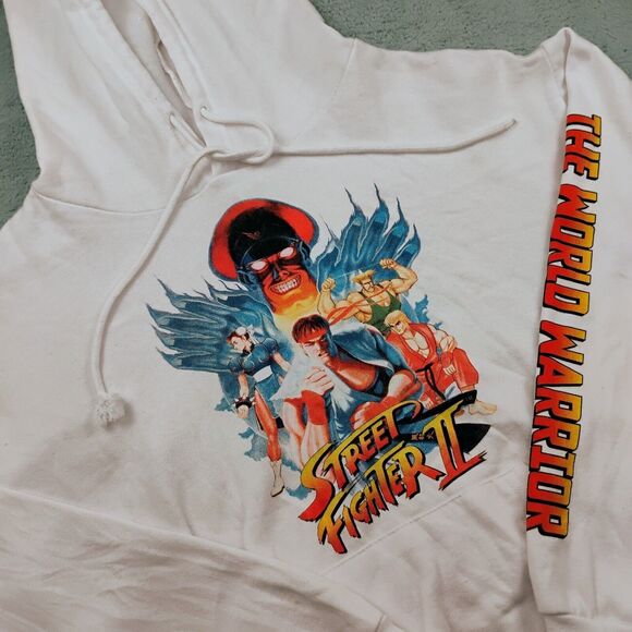 VTG Capcom Street Fighter 2 The World Warrior Hoodie Sweatshirt Mens Size Medium - Picture 1 of 8